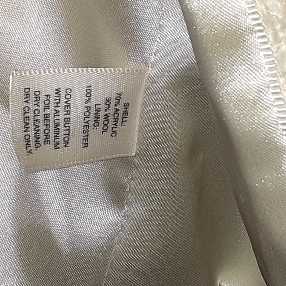 WHITE / BLACK classic blazer in beige or off white color - Picture 10 of 10